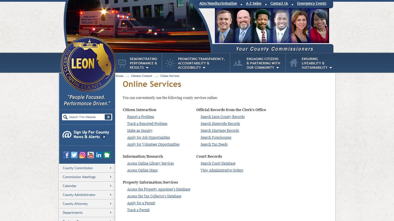 Online Services - LEON COUNTY - Florida's Capital County